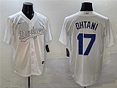 Men's Los Angeles Dodgers #17 Shohei Ohtani White Fashion Cool Base Stitched Jersey,baseball caps,new era cap wholesale,wholesale hats